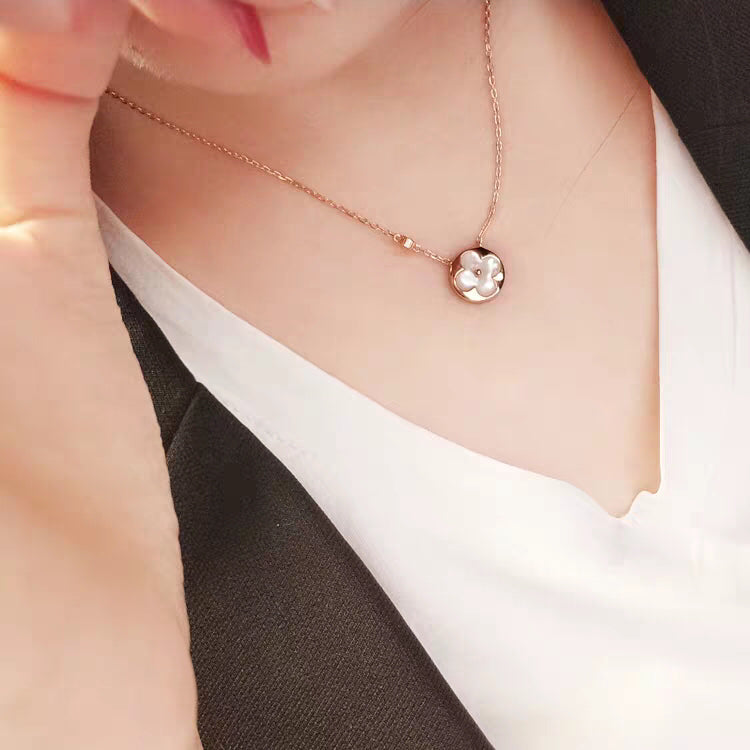 [Demi jewelry]SUN MOP GOLD 1 DIAMOND NECKLACE