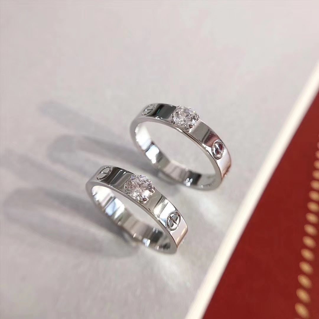 [Demi jewelry]LOVE RING 3.6MM 1 BIG DIAMOND