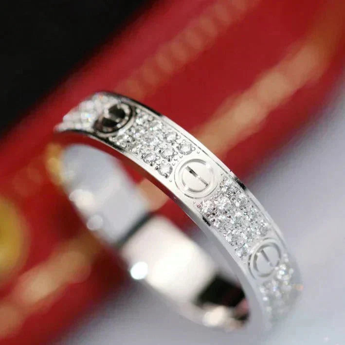 [Demi jewelry]LOVE RING 3.6MM DIAMOND PAVED