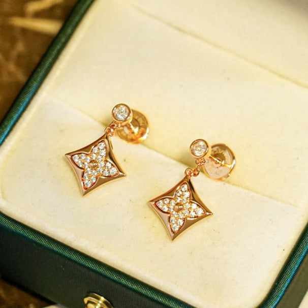 [Demi jewelry]STAR DIAMONDS EARRINGS GOLD