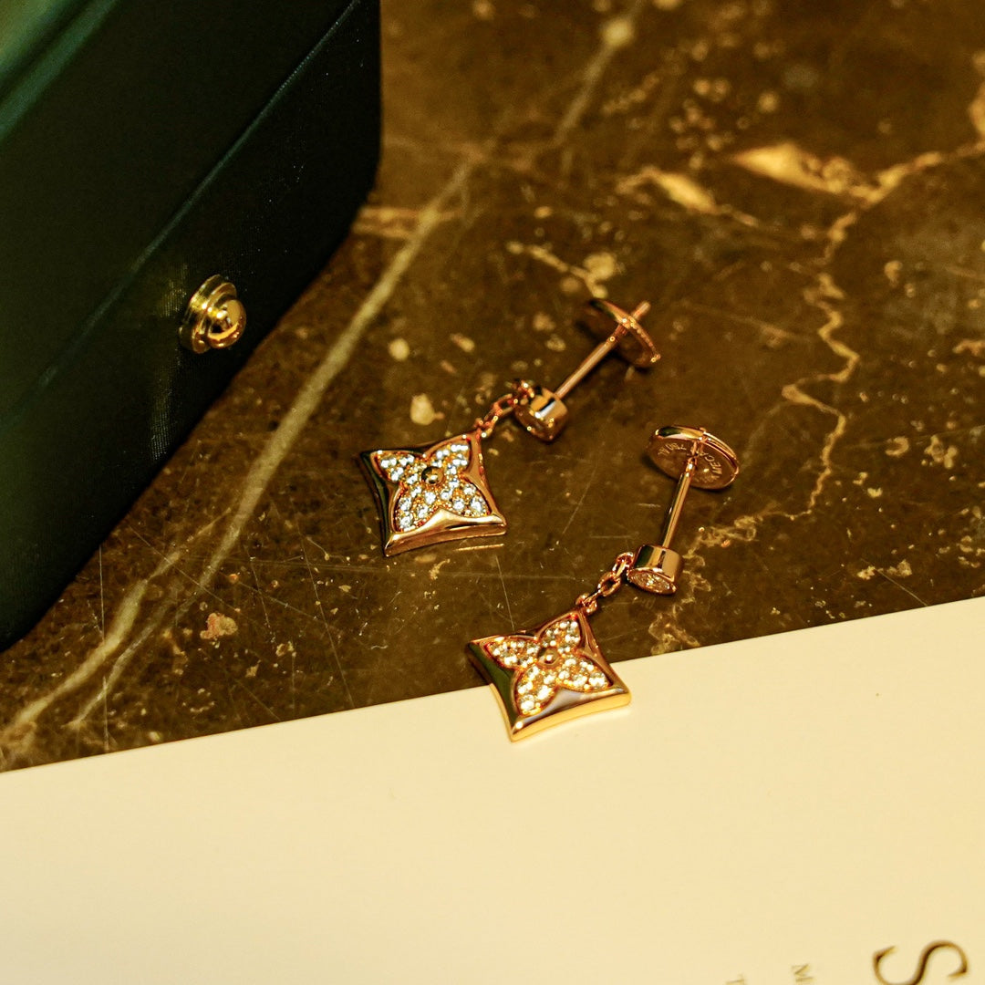 [Demi jewelry]STAR DIAMONDS EARRINGS GOLD