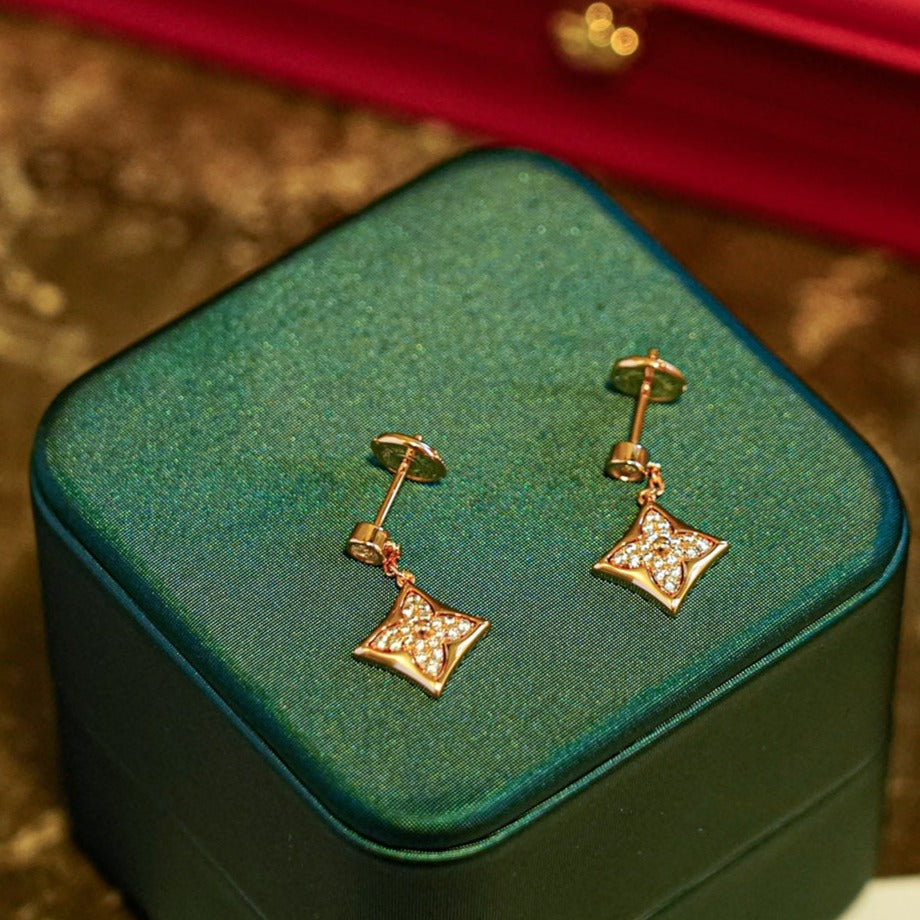 [Demi jewelry]STAR DIAMONDS EARRINGS GOLD