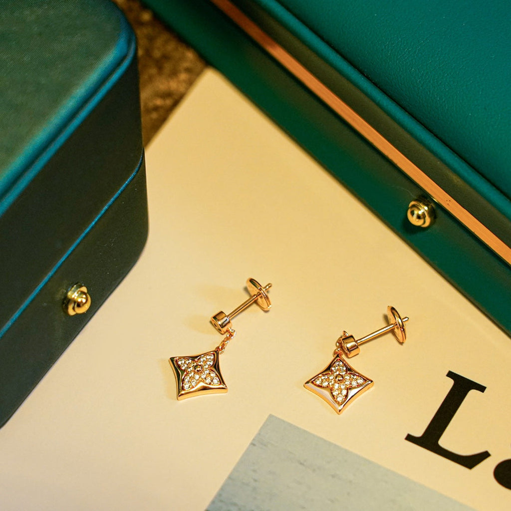 [Demi jewelry]STAR DIAMONDS EARRINGS GOLD