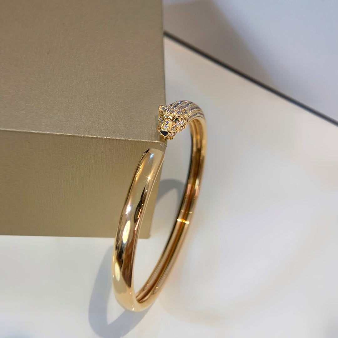 [Mystic]PANTHERE GOLD DIAMOND OPEN BRACELET
