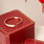 [Demi jewelry]PANTHERE ROSE GOLD DIAMOND OPEN BRACELET