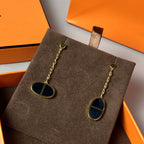 [Demi jewelry]CHAINE VERSO BLACK CERAMIC EARRINGS
