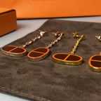 [Demi jewelry]CHAINE VERSO BLACK CERAMIC EARRINGS