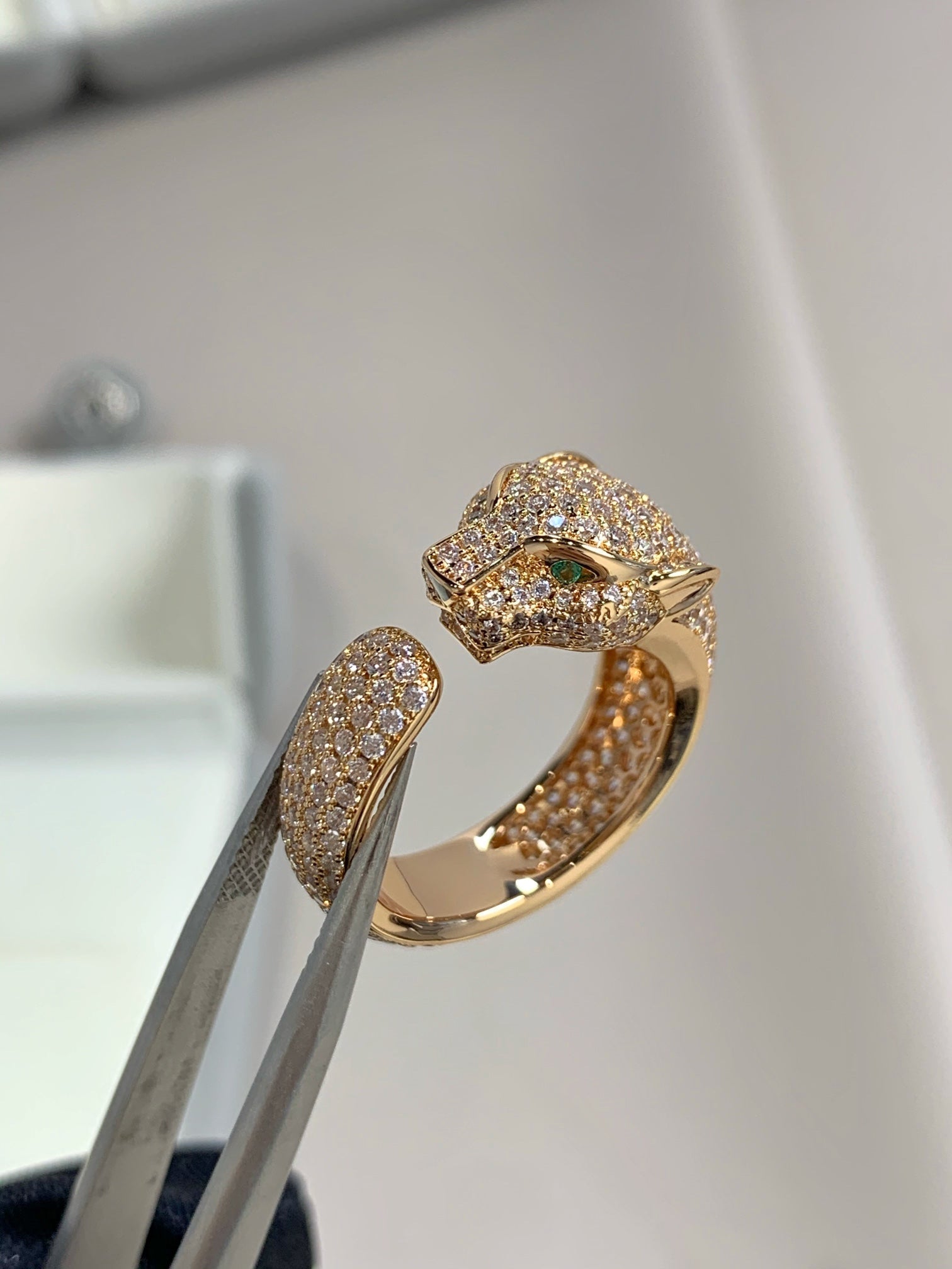 [Demi jewelry]PANTHERE PINK GOLD DIAMOND RING