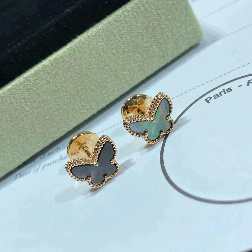 [Demi jewelry]BUTTERFLY DARK MOP  EARRINGS