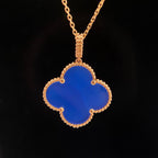 [Demi jewelry]CLOVER 25MM NECKLACE TURQUOISE ROSE GOLD