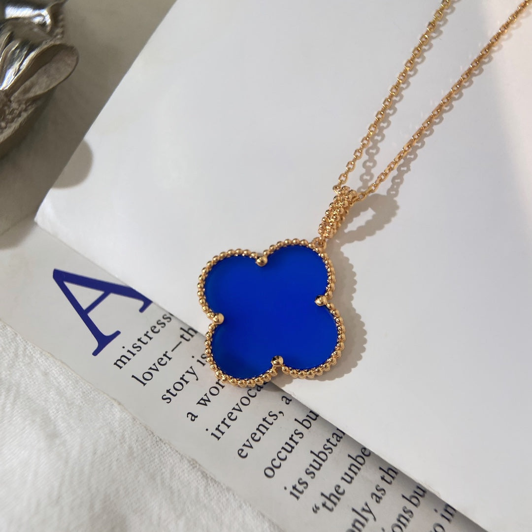 [Mystic]CLOVER 25MM NECKLACE TURQUOISE ROSE GOLD