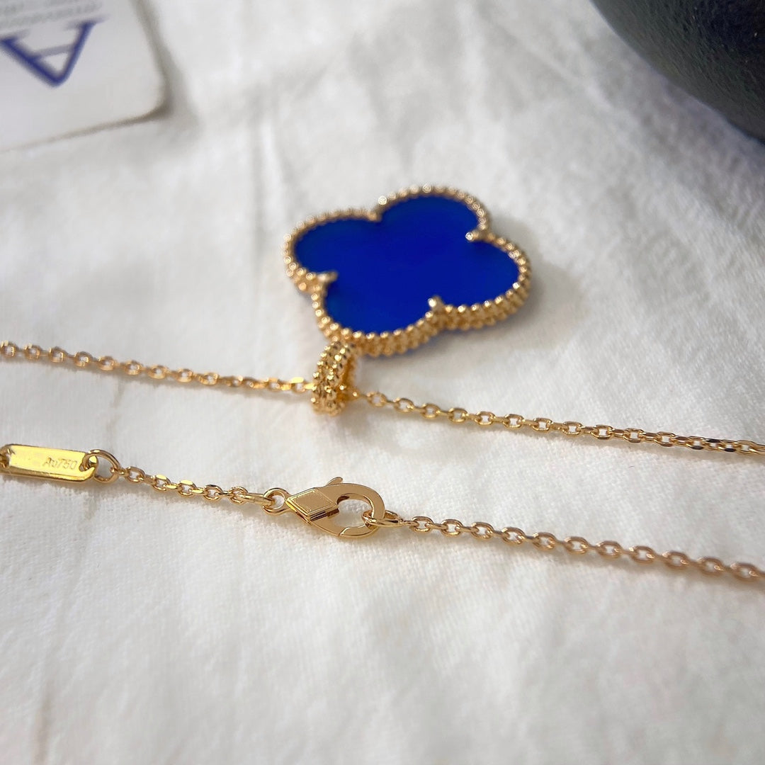 [Demi jewelry]CLOVER 25MM NECKLACE TURQUOISE ROSE GOLD