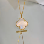 [Demi jewelry]CLOVER 25MM MOP LARGE PENDANT NECKLACE
