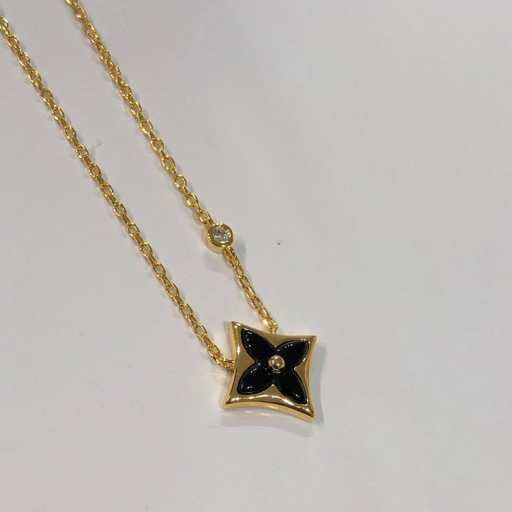[Demi jewelry]STAR BLACK MOP NECKLACE