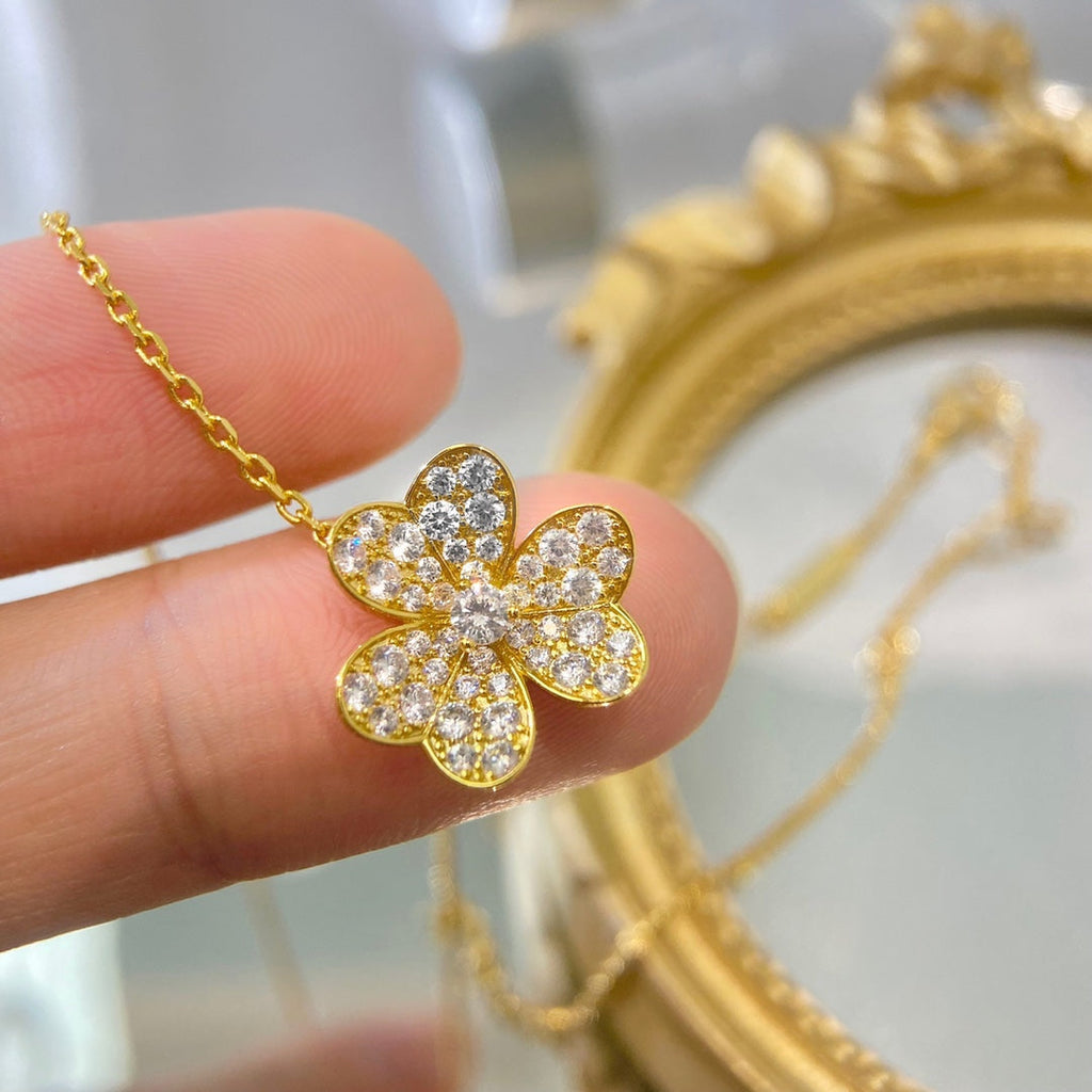 [Demi jewelry]FLOWER DIAMOND NECKLACE