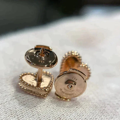 [Mystic]HEART CARNELIAN STUD EARRINGS