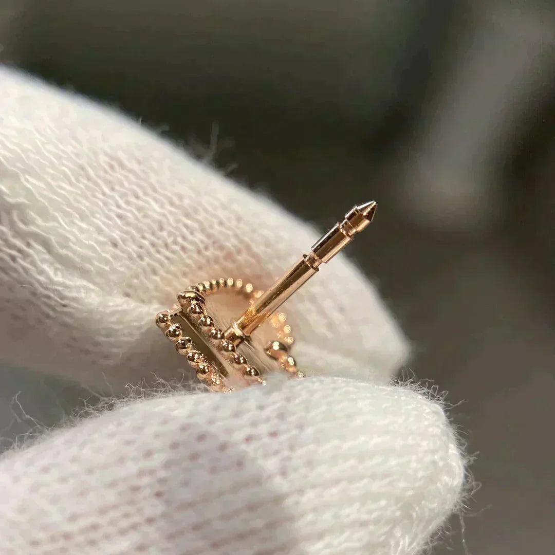 [Demi jewelry]HEART CARNELIAN STUD EARRINGS