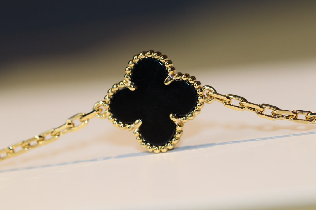 [Demi jewelry]CLOVER 20 MOTIFS ONYX ROSE GOLD