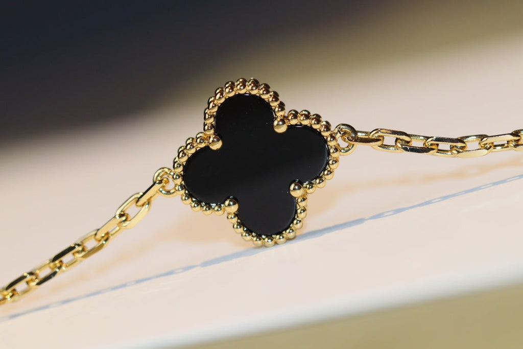 [Demi jewelry]CLOVER 20 MOTIFS ONYX ROSE GOLD