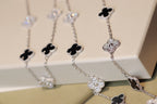 [Demi jewelry]CLOVER 20 MOTIFS ONYX DIAMOND SILVER