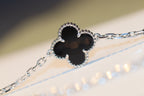 [Demi jewelry]CLOVER 20 MOTIFS ONYX DIAMOND SILVER
