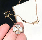 [Demi jewelry]CLOVER MOP DIAMOND ROSE GOLD NECKLACE