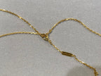 [Demi jewelry]CLOVER 25MM NECKLACE GOLD CARNELIAN