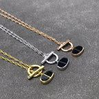 [Demi jewelry]CHAINE VERSO BLACK CERAMIC  NECKLACE