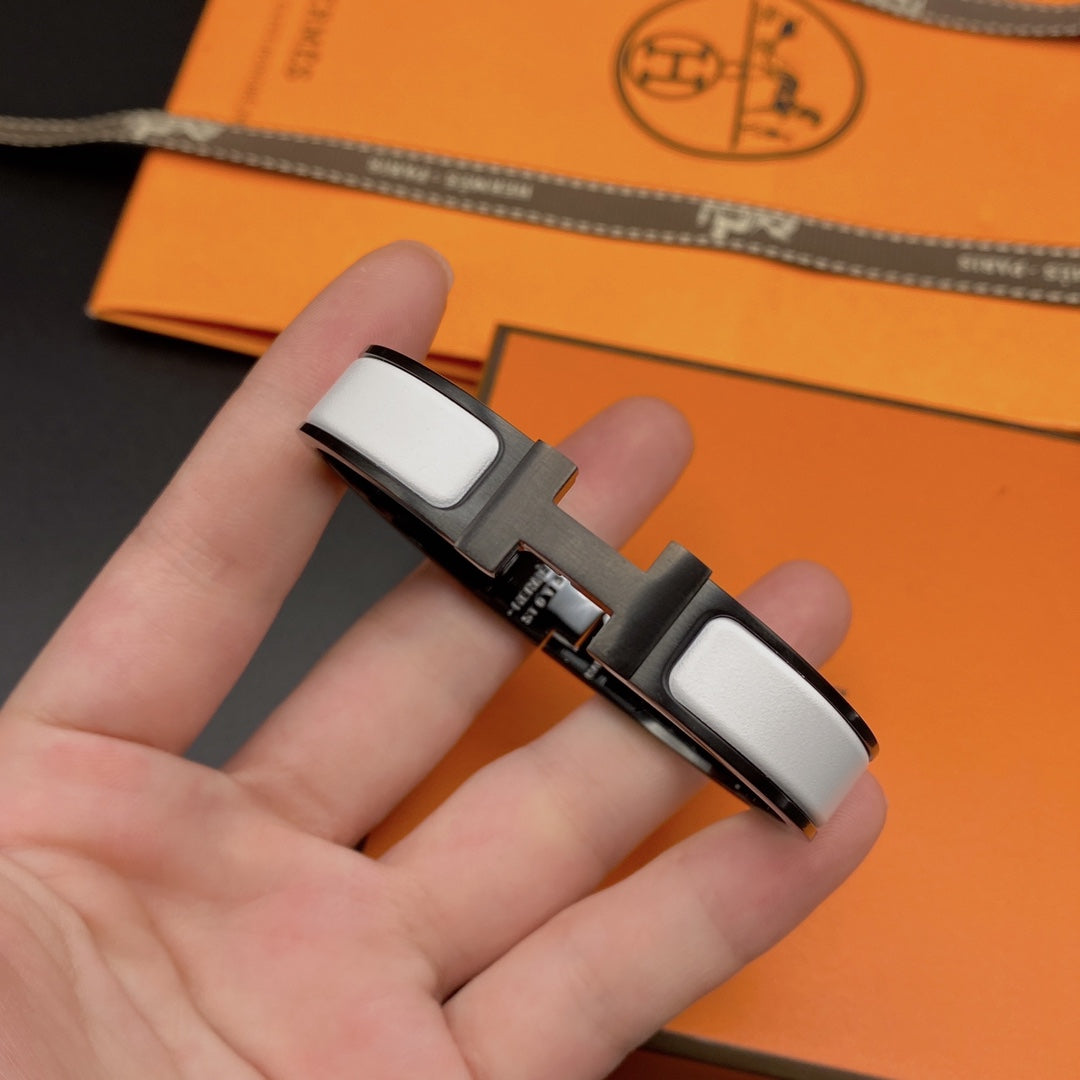 [Mystic]H BRACELET 12MM BLACK WHITE CERAMIC