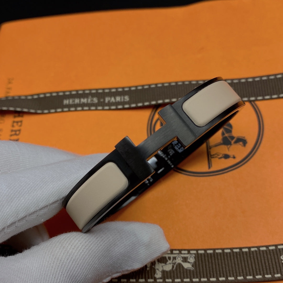 [Mystic]H BRACELET 12MM BLACK BEIGE CERAMIC