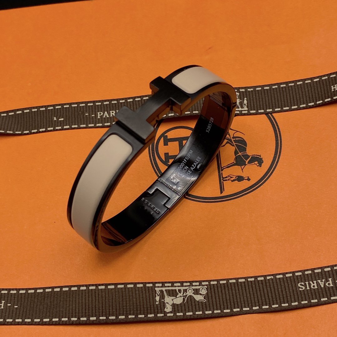 [Mystic]H BRACELET 12MM BLACK BEIGE CERAMIC