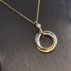 [Demi jewelry]TRINITY SILVER GOLD PINK GOLD NECKLACE