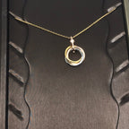 [Demi jewelry]TRINITY SILVER GOLD PINK GOLD NECKLACE