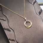 [Demi jewelry]TRINITY SILVER GOLD PINK GOLD NECKLACE
