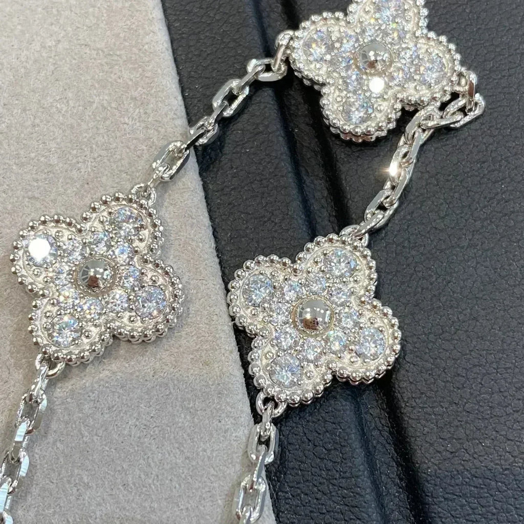 [Demi jewelry] CLOVER 5 MOTIF FULL DIAMOND BRACELET COLLECTION