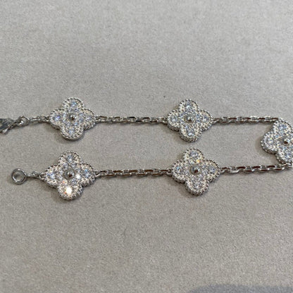 [Mystic] CLOVER 5 MOTIF FULL DIAMOND BRACELET COLLECTION