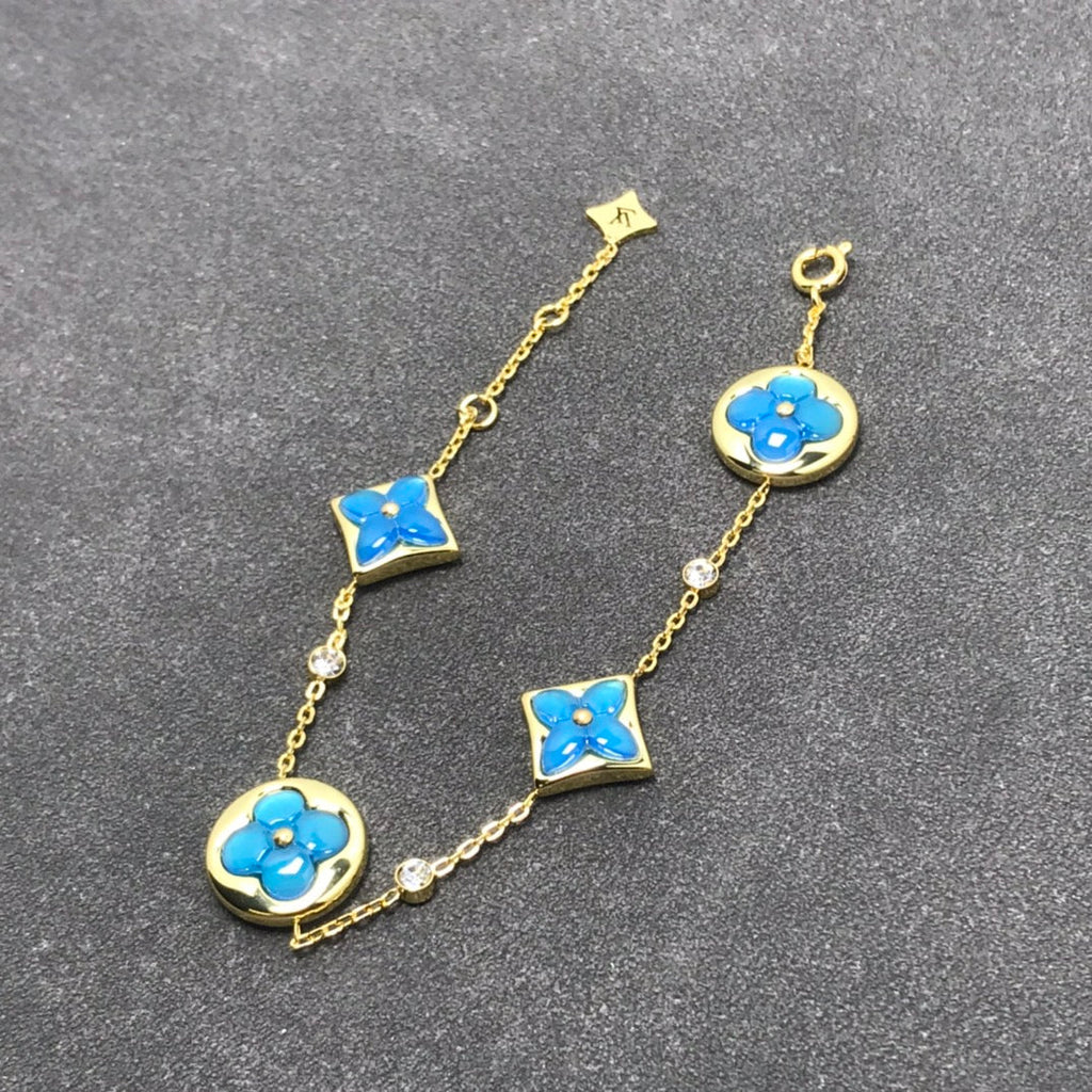 [Demi jewelry]STAR AND SUN TURQUOISE 4 MOTIFS 3 DIAMONDS