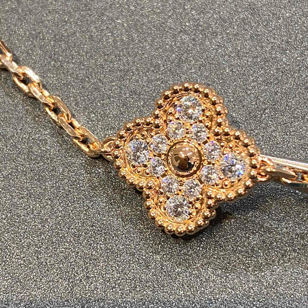 [Demi jewelry] CLOVER 5 MOTIF FULL DIAMOND BRACELET COLLECTION