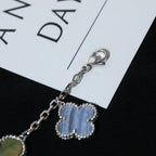 [Demi jewelry]CLOVER BRACELET 5 MOTIFS MOP CHALCEDONY SILVER