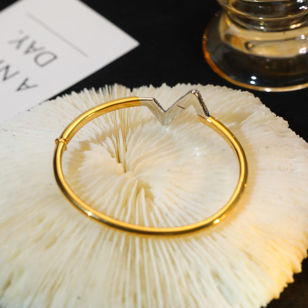 [Demi jewelry]VOLTE UPSITE DOWN GOLD DIAMOND BRACELET