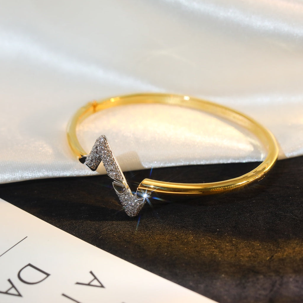 [Demi jewelry]VOLTE UPSITE DOWN GOLD DIAMOND BRACELET