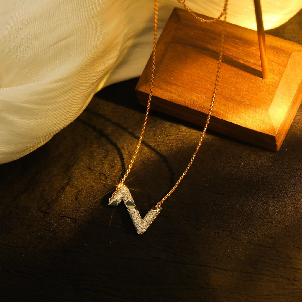 [Demi jewelry]VOLT SILVER DIAMOND PEDANT NECKLACE