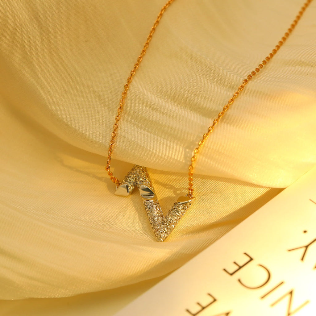 [Demi jewelry]VOLT SILVER DIAMOND PEDANT NECKLACE
