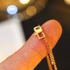 [Demi jewelry]STAR AND SUN DIAMOND PINK GOLD NECKLACE