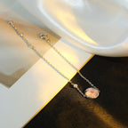 [Demi jewelry]SUN MOTIF PINK MOP SILVER BRACELET