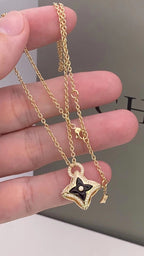 [Demi jewelry]STAR PEDANT PINK GOLD DIAMOND NECKLACE