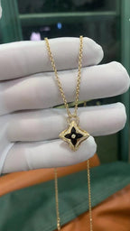 [Demi jewelry]STAR PEDANT PINK GOLD DIAMOND NECKLACE