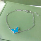[Demi jewelry]BUTTERFLY TURQUOISE BUTTERFLY BRACELET SILVER