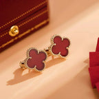 [Demi jewelry]CLOVER MEDIUM 1 MOTIFS CARNELIAN  EARRINGS