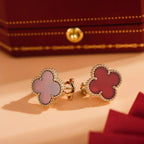 [Demi jewelry]CLOVER MEDIUM 1 MOTIFS CARNELIAN  EARRINGS